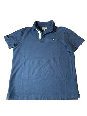 JACHS New York Blue Short Sleeve Polo Shirt โ Menโs Medium